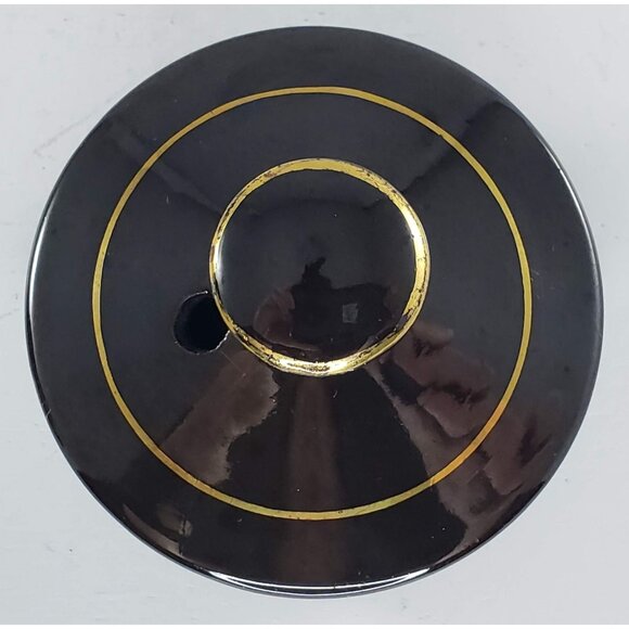 England Sudlow Teapot 3983 Black Dark Brown Vintage WWII Chipped - Picture 10 of 12